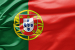The national flag of Portugal.